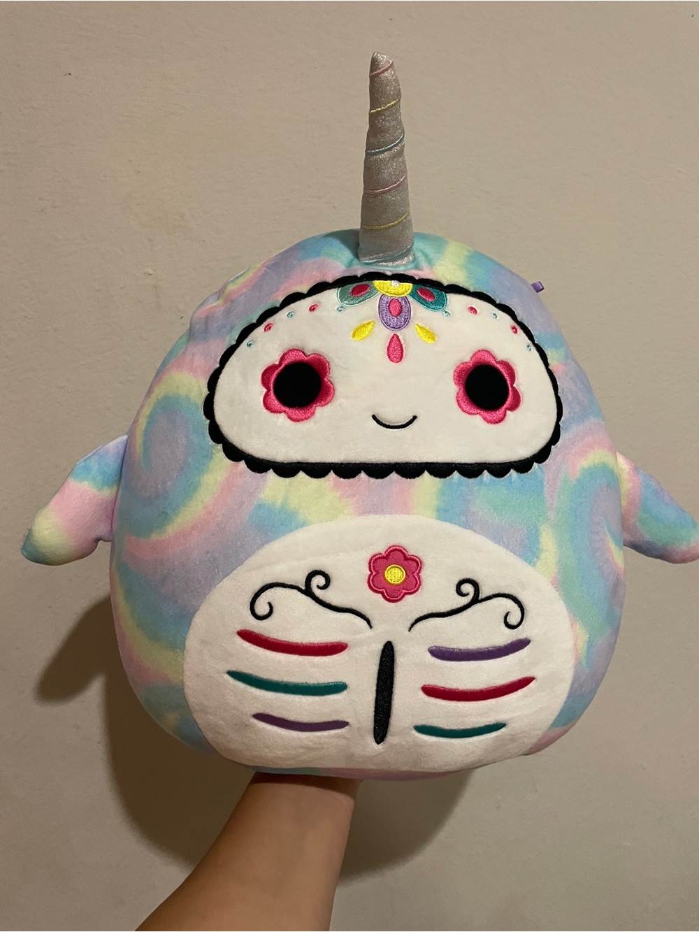 Squishmallows Pastel Rainbow Unicorn Narwhal Plush - Multicolor